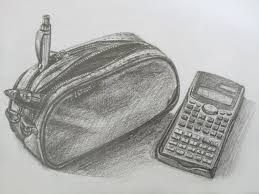 My Pencil Case And Calculator By Mineugene Pencil Case Drawing Skills Pencil Drawings