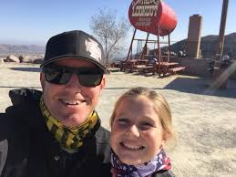 Riding up to the lookout for breakfast