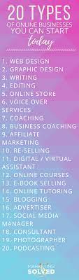 20 Types Of Online Businesses You Can Start Today Easy Online Business Online Business Opportunities Marketing Solved