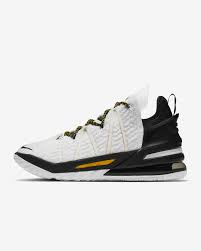 Looking for the best basketball shoes for 2021? Lebron 18 White Black Gold Basketball Shoe Nike Ae