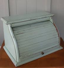 Vintage Wooden Bread Box Roll Top Tambour Mint Julep Primitive Cottage Cabin Kitchen Wood Cou Wooden Bread Box Green Painted Furniture Wood Countertops Kitchen