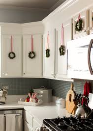 kitchen with mini wreaths