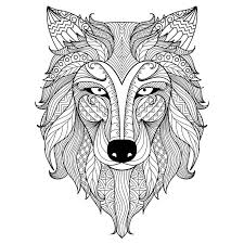 Hard Wolf Coloring Pages For Adults Animal Coloring Books Mandala Coloring Pages Animal Coloring Pages
