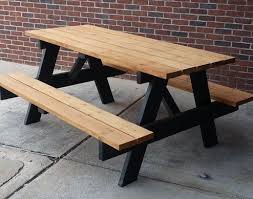 Buy One From Lowe S Paint Stain It Like This Outdoor Picnic Tables Farmhouse Picnic Table Painted Picnic Tables