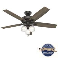 Contains receiver, relays and starting condensors for a 3 speed ceiling fan with lights. Hunter Everdeen 52 Noble Bronze Indoor Led Ceiling Fan At Menards