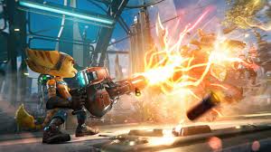 Shown with the enforcer shotgun and burst pistol, pressing down slightly on the adaptive triggers will allow one firing mode to be used, while a full press will see a second mode accessed. Ratchet And Clank Rift Apart Ps5 4k Wallpaper 5 2048
