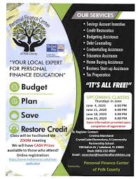 Try our calculators for setting your savings goals for a car, a down payment for a home. Personal Finance Center Of Polk County Offering Virtual Financial Education Classes United Way Of Central Florida