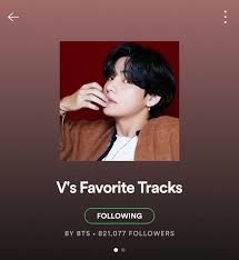 I was unaware of the existence of this, despite being on spotify a lot in terms . V Charts Ar Twitter Taehyung Has Updated His Spotify Playlist V S Favorite Tracks Https T Co Rsww9vex2h