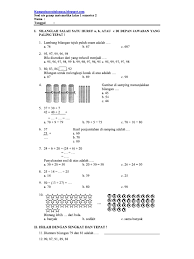 Soal Ukk Matematika Kelas 1 Sd Semester 2 Guru Ilmu Sosial