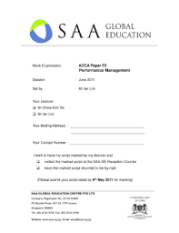 Acca stands for association of chartered certified accountant, which is a most important global accountancy body. Acca F5 Past Papers Pdf Fill Online Printable Fillable Blank Pdffiller