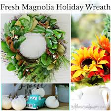 Cut between each strip of leaves so that you have five separate strips. Fresh Handmade Holiday Magnolia Wreath At Home With Jemma