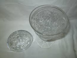 Vintage antique cut glass cobalt stemmed wine glass etched floral pattern. Antique Crystal Early Covered Candy Dish No Damage Raised Floral Pattern Stunning For Mints For The Holidays Carol S True Vintage And Antiques