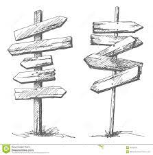 Road Signs Stock Vector Illustration Road Drawing How To Draw Hands Sign Art