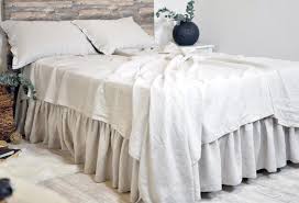 Linen bed skirts and dust ruffles. Linen Bedskirt Dust Ruffle In Full Queen King Ruffled Bed Etsy Bedroom Decor Linen Bedskirt Bedskirt