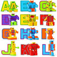 Ordinary letters one moment.extraordinary robots the next! Mymiyou Alphabet Robot Figure For Preschool Kids Learning Toy 26 Pieces Amazon De Toys Games