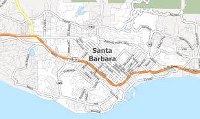 Distance from los angeles to santa barbara is 140 kilometers. Santa Barbara California Map Gis Geography
