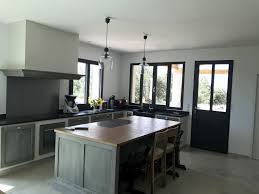 Cuisine Sur Mesure Industriel Verriere Ilot Chene Ateliers Poivre D Ane Cuisine Sur Mesure Amenagement Interieur Cuisine