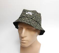 Nike Sb Skateboard Bucket Hat S M Polyester Olive Green Animal Print Polyester Nike Bucket Newhatcity Nike Sb Headwear Skateboard