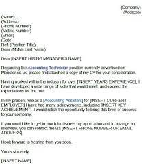 Your cover letter should convey neither arrogance nor meekness. Accounting Technician Cover Letter Example Cover Letter Example Letter Example Cover Letter For Resume