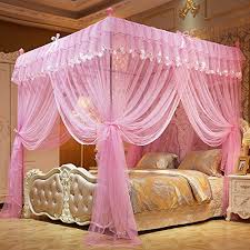 Sometimes kids like to have their own private space. Mengersi 4 Corners Bed Curtain Canopy Mosquito Netting For Girls Bed Canopies Child Gift Twin Peach Buy Online In Dominica At Dominica Desertcart Com Productid 65989321