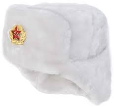 Chinese chairman mao zedong communist red army uniform hat for costumes and theatre. White Ushanka Winter Hat