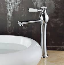 Serie Aiko Retro Bad Waschbecken Waschtisch Hohe Einhebel Armatur Wasserhahn Chrom Sanlingo Keramikgriff Lagento De