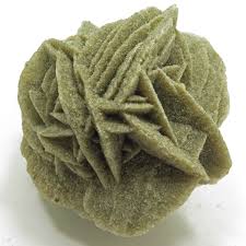 The rosette crystal habit tends to occur when the crystals form in arid sandy conditions, such as Karas Region Namibia