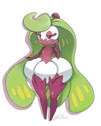 It has dark purple eyes with purple, triangular markings over them similar to stylized eyelashes. Grass Pokemon Steenee