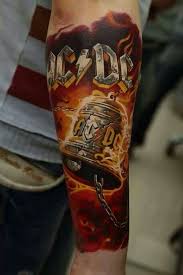 Ac Dc For Whom The Bell Tolls Acdc Tattoo Hyper Realistic Tattoo Music Tattoos