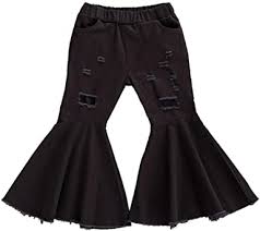 Check spelling or type a new query. Amazon Com Mebilee Kids Baby Toddler Girls Bell Bottom Pants Ripped Hole Denim Flare Jeans Skinny Wide Leggings Trousers Clothing Shoes Jewelry