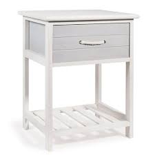 Oleron Wooden Side Table In White W 30cm Wooden Side Table Nautical Room Seaside Bedroom