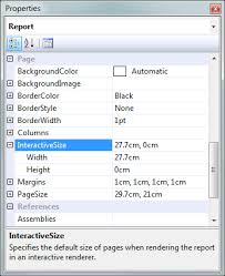 ssrs using page size and interactive size to manage