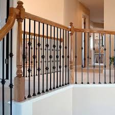 44 In X 0 5 In Satin Black Double Knuckle Metal Baluster I354d H02 0000d The Home Depot Metal Balusters Staircase Design Stair Railing Design