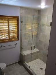 It can be used to store your bathing stuff. Bathroom Small Built In Ceramic Shower Bench Seat For Narrow Shower Spaces Ideas Bathroom Redesign Bathroom Design Small Bathroom Design