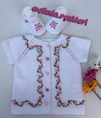En Guzel Bebek Yelek Hirka Patik Bere Atki Orgu Modelleri Baby Knitting Patterns Bebek Yelek Bebek