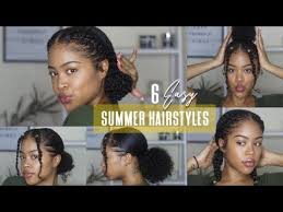 Natural hair refers to black hair that hasn't been chemically altered with straighteners, relaxers or texturizers. 6 Easy No Braid Natural Hairstyles Perfect For Summer 2019 Youtube