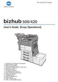 Search drivers, apps and manuals. Konica Minolta Bizhub 500 User Manual Pdf Download Manualslib