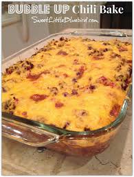 Biscuit Casserole With Ground Beef Bubble Up Chili Bake Yummy Casseroles Chili Bake Food Recipes