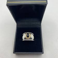 JAMES AVERY Retired Christina Ring Black Onyx, Sterling Silver and 18k Size  6 | eBay