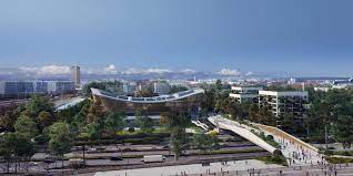 The logo caused a stir. Venhoevencs Ateliers 2 3 4 Aquatic Centre Fuer Olympiade Paris 2024 Floornature