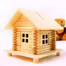 Wood House Piggy Bank Chalet Model 68 Parts Diy Hut Model Money Box Assembled Toy Cabins Saving Box House In The Woods Wooden Diy Wood Furniture Bedroom Decor Get country ranch style house plans with basement.