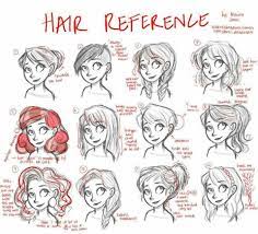 Cartoon Hair Reference Drawing Tutorial Drawings Drawing Reference