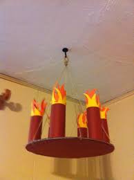 I Just Made One Of These In Black And Red With A Shorter Circle Layered On Top With The Twine For Kingdom Rock Castle Decor Vbs Crafts Knight Party