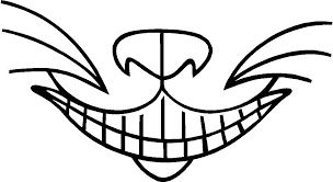 Amazon Com Cheshire Cat Smile Decal Wall Stickers Removable Vinyl Black Home Kitchen Cheshire Cat Smile Cat Outline Smile Drawing