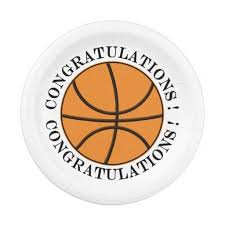Basketball Ball Sports Congratulations Paper Plate Zazzle Com Basketball Ball Sports Wedding Basketball Wedding