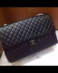 Chanel Xxl Classic Flap Bag In Black Leather Classic Flap Bag Flap Bag Chanel Bag