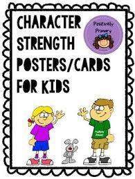 Character Strengths Posters For Kids Positive Psychology Traits Character Strengths Learning Poster Positive Psychology