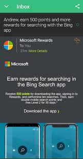 Test your skills and earn along the way with fun and easy challenges on your rewards page and through email. Microsoft Rewards Email Went Out Today Earn 500 Points And More Rewards For Searching With The Bing App Microsoftrewards