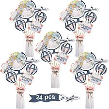 Lovely travel decor new york, new york! 24 Pieces Let The Adventure Begin Party Supplies Bon Voyage Import It All
