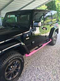 4 Door Black And Pink Jeep Wrangler 21 Ideas Black Truck With Pink Future Car For 2019 Truck Dream Cars Jeep Jeep Wrangler Accessories Pink Jeep